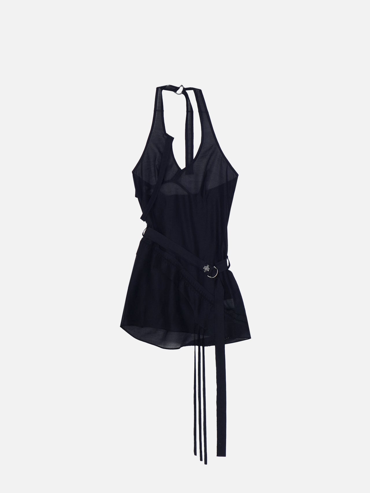 ASYMMETRIC MINI DRESS XS / Black ASYMMETRIC MINI DRESS XS / Black
