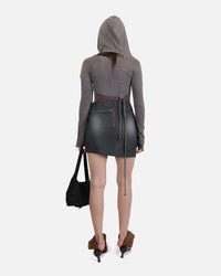 ASYMMETRIC MIDI SKIRT