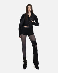 BRACES ASYMMETRIC ZIP UP HOODIE