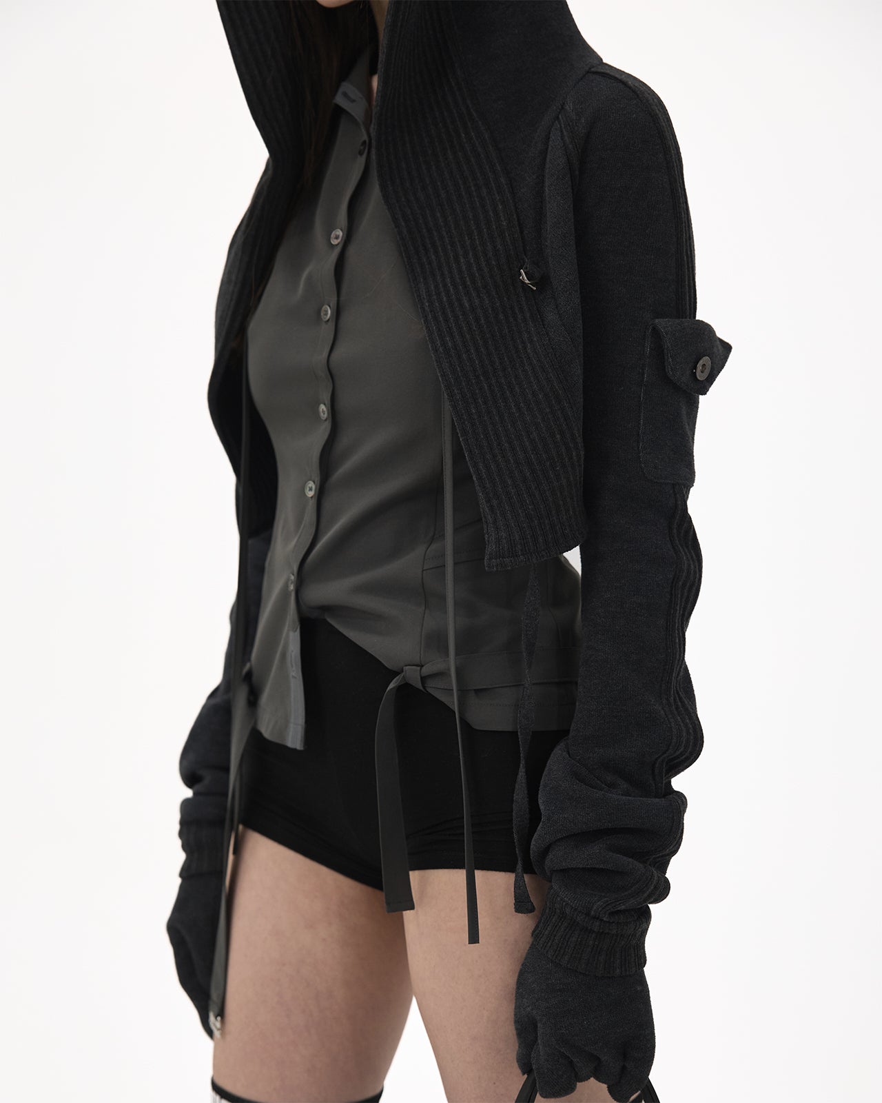 アシンメトリー トラッカージャケット