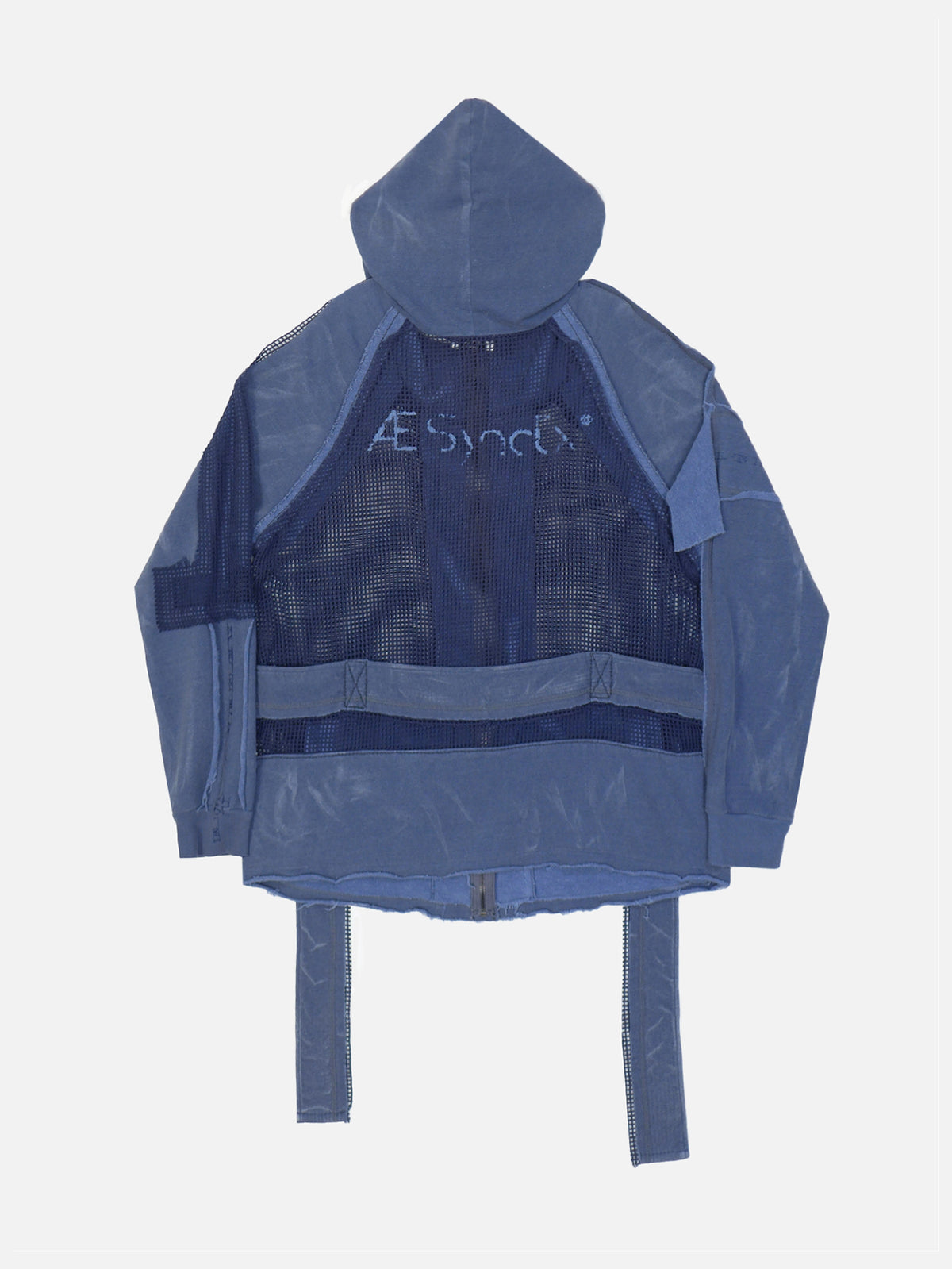 HOODIE MIT HALBNETZ UND REISSVERSCHLUSS