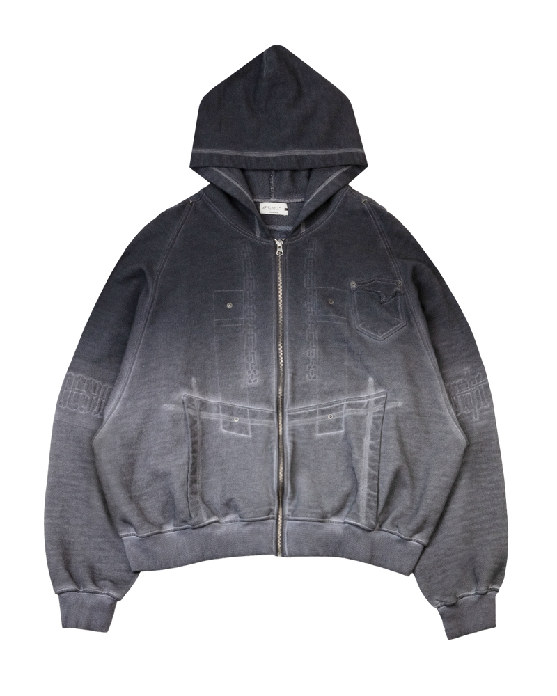 BRACES ZIP UP HOODIE