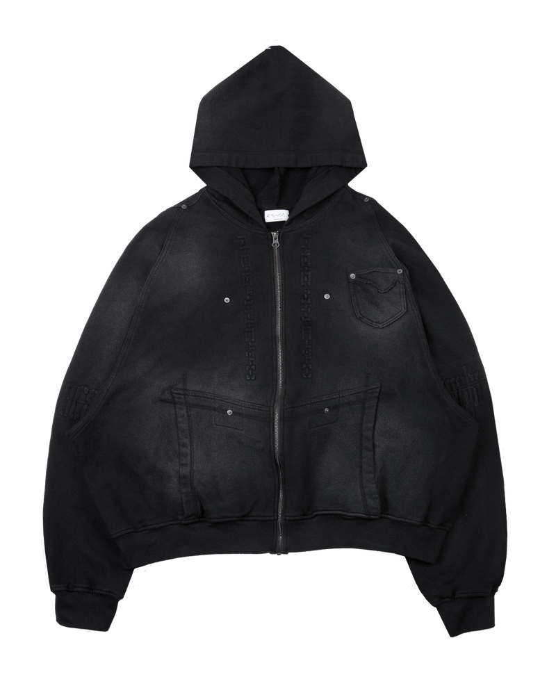 BRACES ZIP UP HOODIE