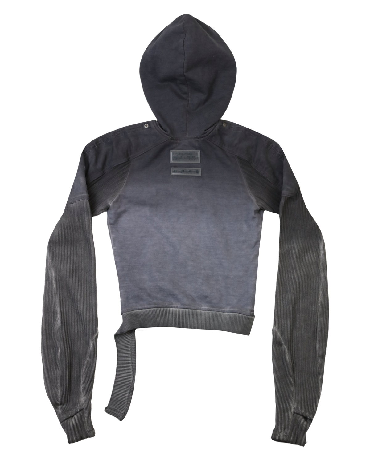 BRACES ASYMMETRIC ZIP UP HOODIE