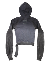 BRACES ASYMMETRIC ZIP UP HOODIE