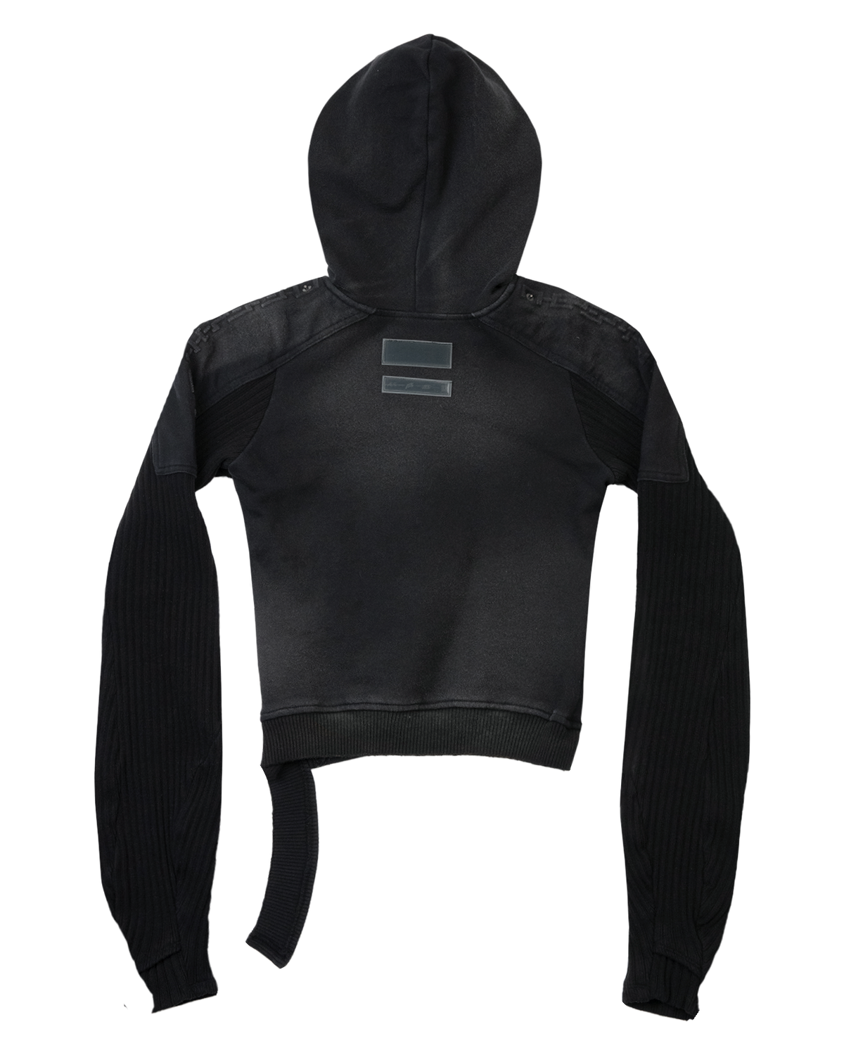 BRACES ASYMMETRIC ZIP UP HOODIE