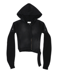 BRACES ASYMMETRIC ZIP UP HOODIE