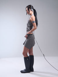 ASYMMETRIC MINI SKIRT