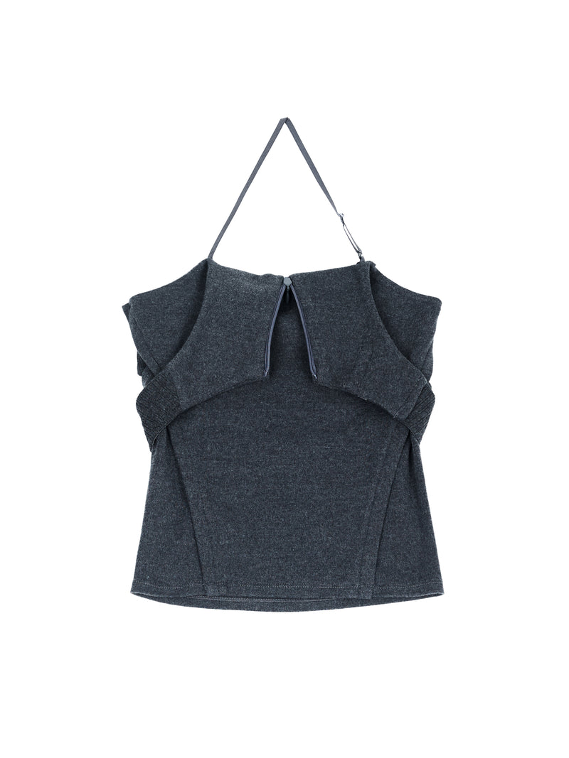 2WAY HALTER SLEEVELESS