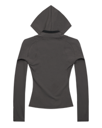 HOODED ZIP TOP