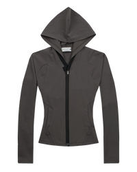 HOODED ZIP TOP