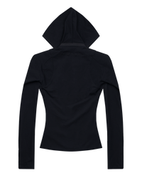 HOODED ZIP TOP