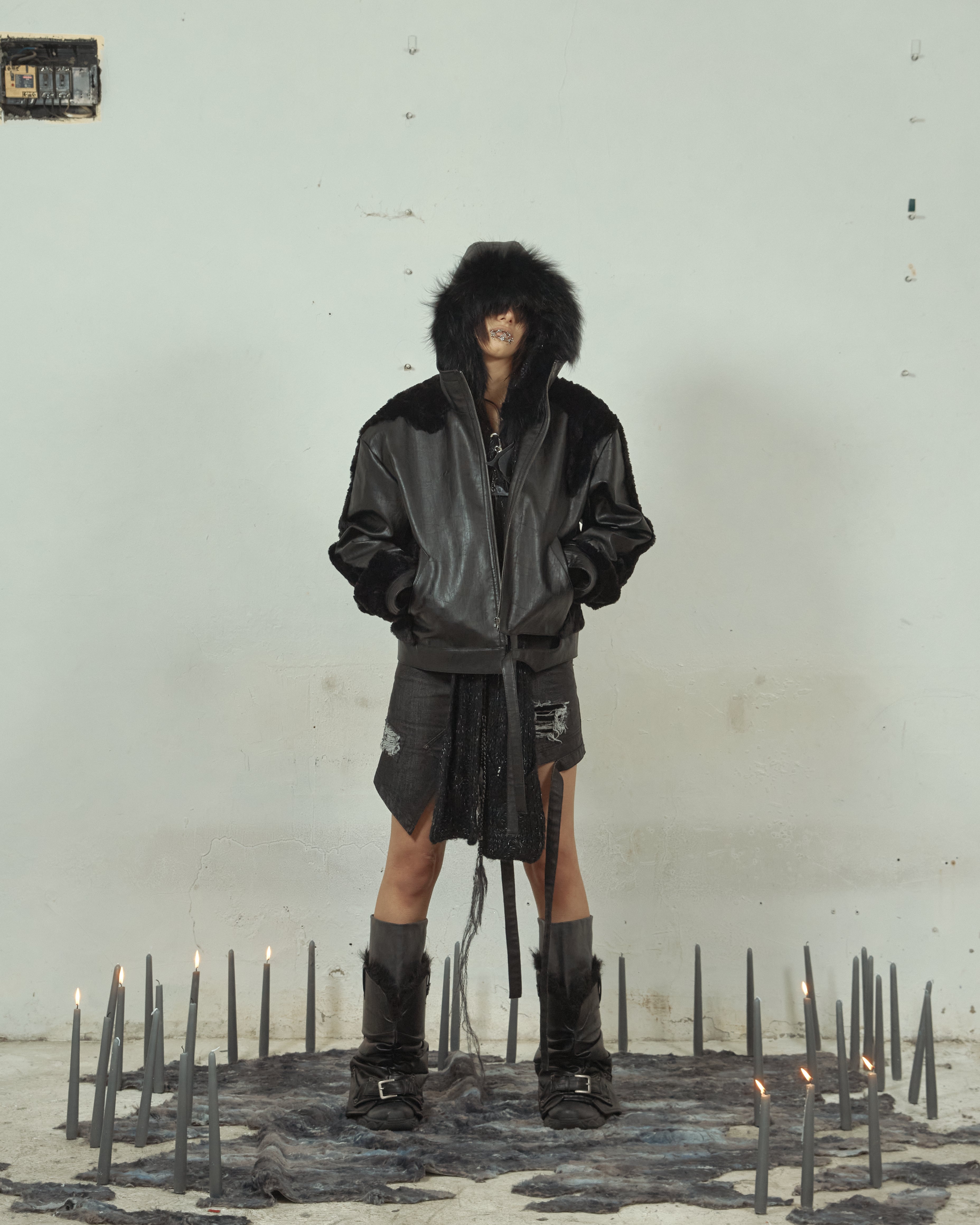 ジャケット・アウター SULLEN archive Italy fur leather jacket SULLEN archive Italy fur leather jacket